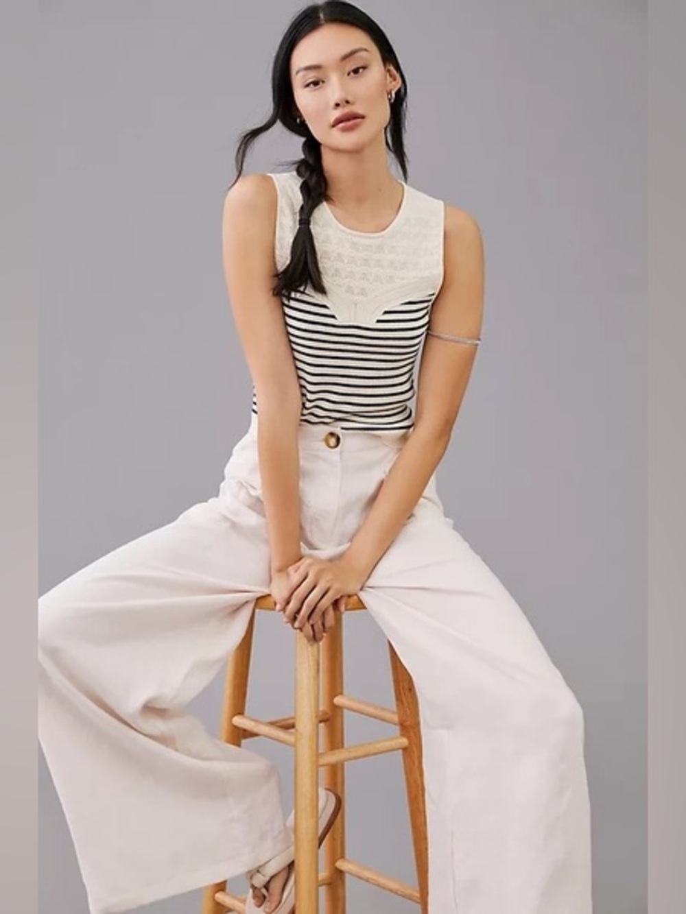 Anthropologie Maeve Morgan Striped Sweater Tank